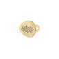 ANELLO REGOLABILE ELEMENTO GRANDE PAVÈ ZIRCONI DONNA AQUAFORTE 