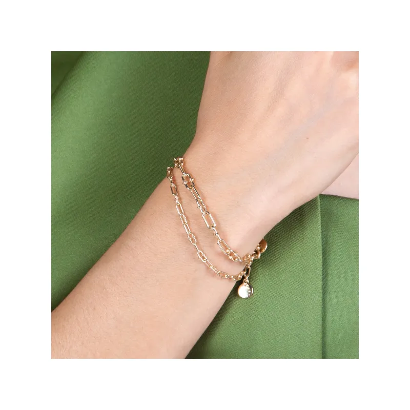 Bracciale Catene unisex maglia a granchio Aquaforte