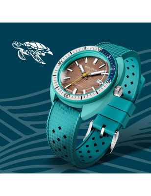 Orologio Marrone Sea Turtle 41mm Ceramica Verde Uomo Bulova