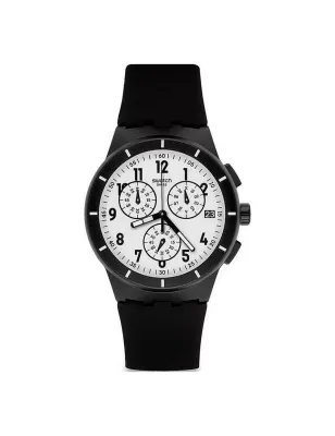 Orologio Chrono Plastic Twice Again Black Uomo Swatch