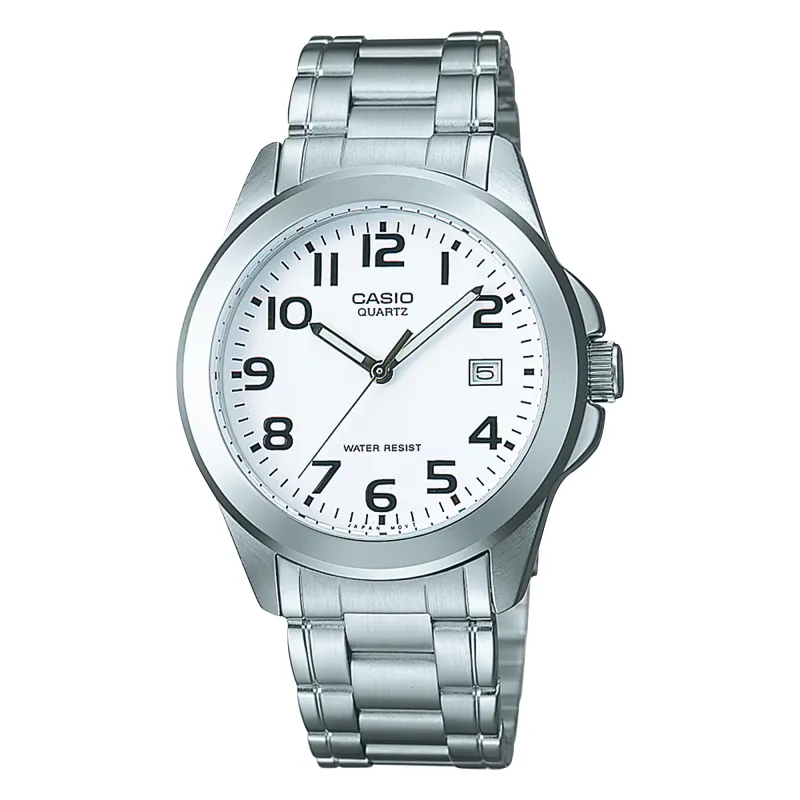 Orologio Acciaio Silver 38mm Data Display Numeri Uomo Casio Collection