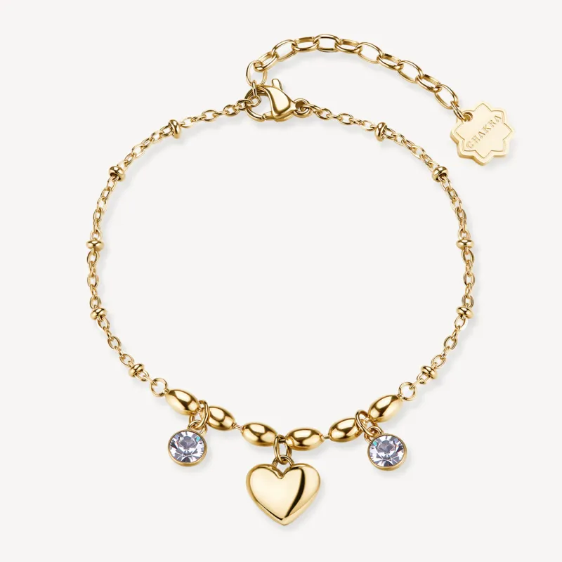 Bracciale dorato Chakra Amore Cuore Donna Brosway