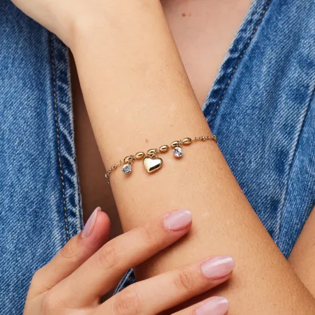 Bracciale dorato Chakra Amore Cuore Donna Brosway