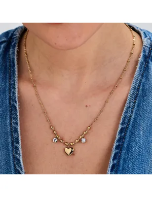 Collana dorata Chakra Amore Cuore Donna Brosway