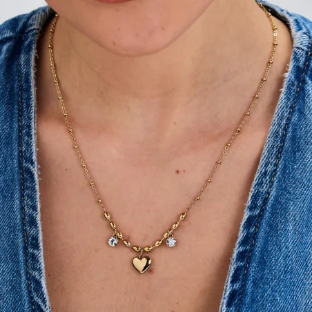 Collana dorata Chakra Amore Cuore Donna Brosway