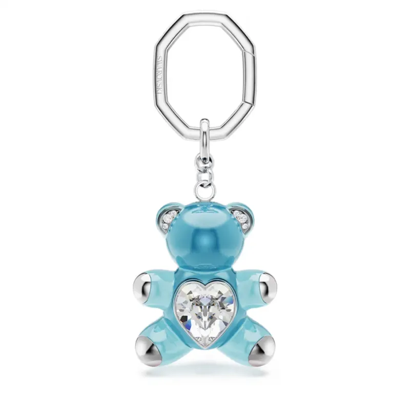 Portachiavi Teddy Orso blu placcato rodio Donna Swarovski Portachiavi Teddy Orso blu placcato rodio Donna Swarovski