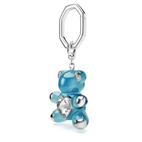Portachiavi Teddy Orso blu placcato rodio Donna Swarovski