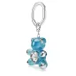 Portachiavi Teddy Orso blu placcato rodio Donna Swarovski Portachiavi Teddy Orso blu placcato rodio Donna Swarovski