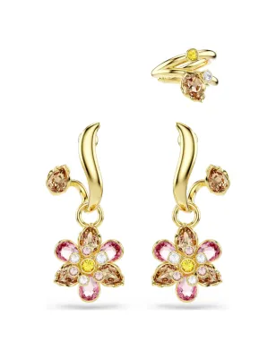 Set 3 orecchini Idyllia Fiore multicolore Donna Swarovski