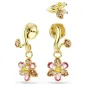 Set 3 orecchini Idyllia Fiore multicolore Donna Swarovski