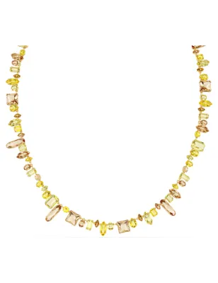 Collana lunga Gema taglio misto gialla Donna Swarovski