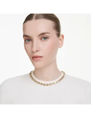 Collana Millenia taglio ottagonale, gialla, Donna Swarovski
