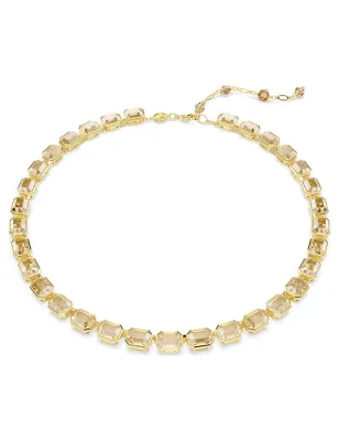 Collana Millenia taglio ottagonale, gialla, Donna Swarovski