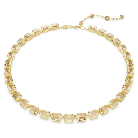 Collana Millenia taglio ottagonale, gialla, Donna Swarovski