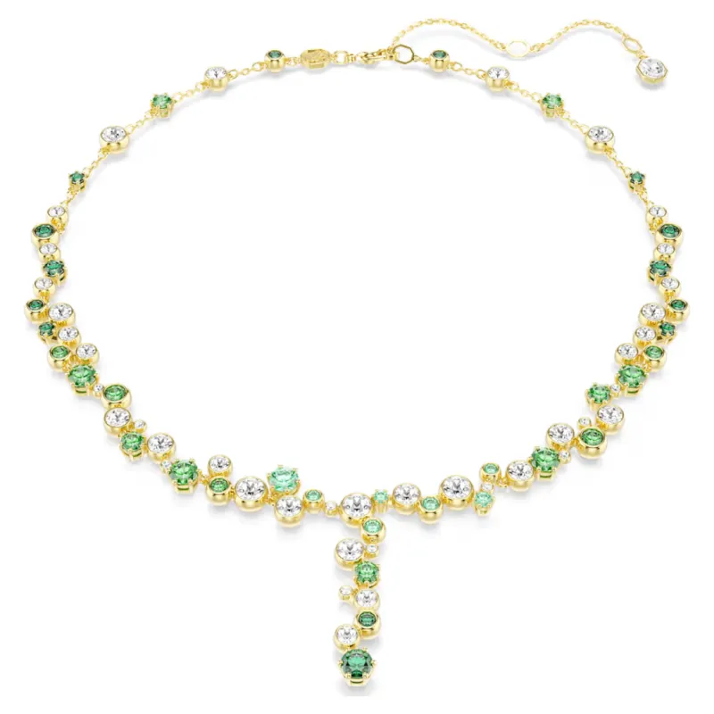 Collana a Y Constella, taglio misto, verde Donna Swarovski