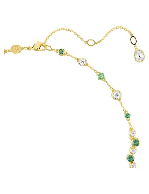 Collana a Y Constella, taglio misto, verde Donna Swarovski