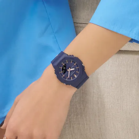 Orologio Blu Navy Oro Rosa Compatto 40mm Donna Casio G-Shock