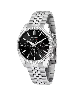 Orologio Silver Chronograph Lucido Diver 41mm Uomo Sector