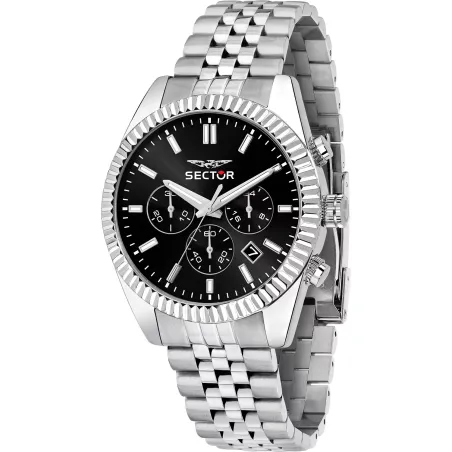 Orologio Silver Chronograph Lucido Diver 41mm Uomo Sector