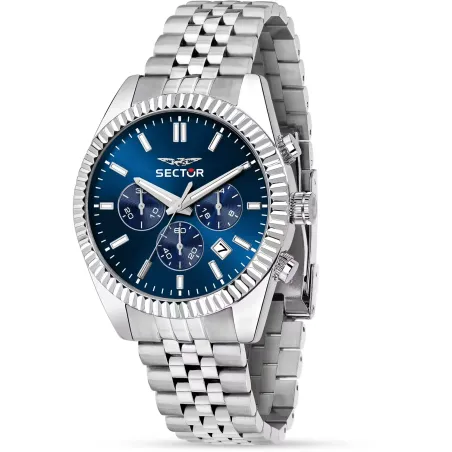 Orologio Blue Chronograph Lucido Diver 41mm Uomo Sector