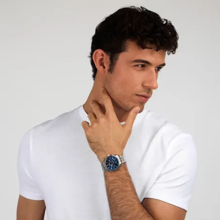 Orologio Blue Chronograph Lucido Diver 41mm Uomo Sector