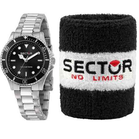 Orologio Nero 230 Diver Clasp Polsiera 35mm Donna Sector