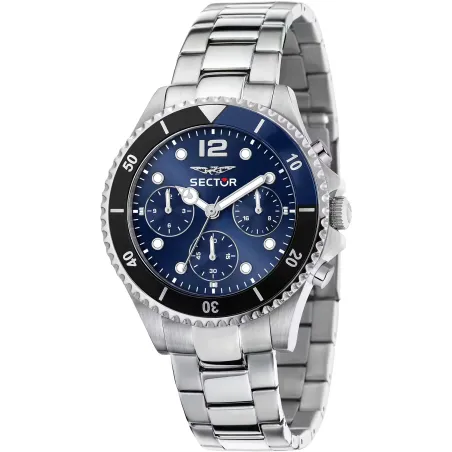 Orologio Silver Multifunzione Diver Clasp 39mm Uomo Sector