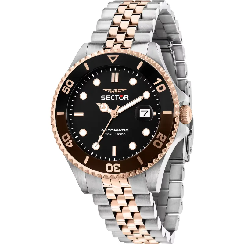Orologio Rose Gold Miyota 8205 Deployante 43mm Uomo Sector
