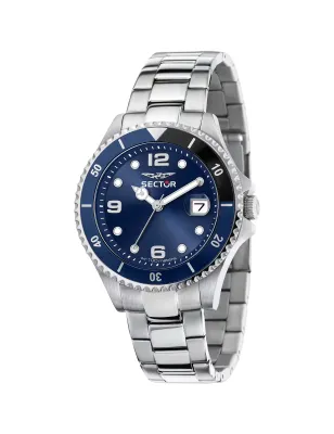 Orologio Blu Lunetta Bicolore Diver 39mm Uomo Sector