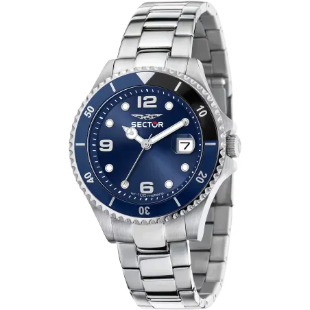 Orologio Blu Lunetta Bicolore Diver 39mm Uomo Sector
