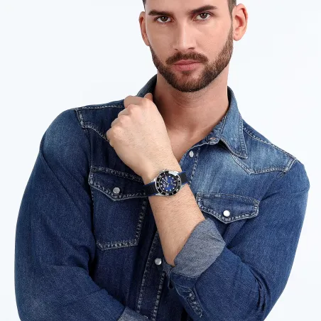 Orologio Blu Sfumato Miyota 8205 43mm Uomo Sector