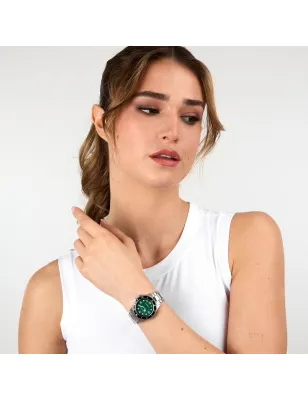 Orologio Verde Motivo Onda NATO Nero 35mm Donna Sector