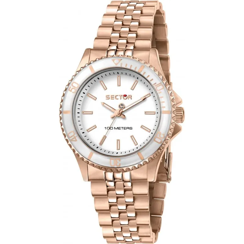 Orologio 230 R3253161531 Rose Gold Bianco Acciaio 35mm Donna Sector Orologio 230 R3253161531 Rose Gold Bianco Acciaio 35mm Donna Sector