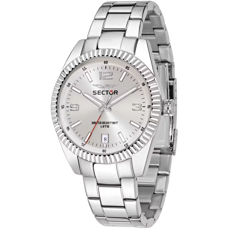 Orologio 240 R3253476003 Silver Sunray Data 41mm Uomo Sector Orologio 240 R3253476003 Silver Sunray Data 41mm Uomo Sector