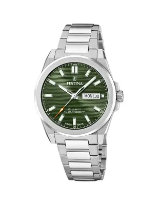 Orologio Swiss Made Dune F20073/4 Verde Kaki 40mm Uomo Festina