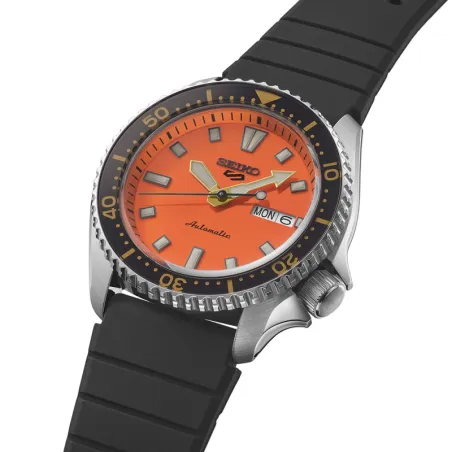Orologio 5 Sports SRPL89 Daichi Orange Automatico 42mm Uomo Seiko