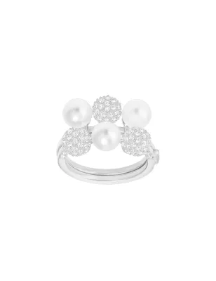 Anello doppio Fundamental Donna Swarovski