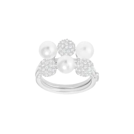 Anello doppio Fundamental Donna Swarovski
