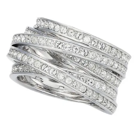 Anello chevalier Spiral mis.50 Donna Swarovski