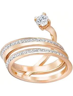 Anello Fresh placcato oro rosa mis.52 Donna Swarovski