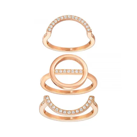 Set anelli Flash placcato oro rosa m.52 Donna Swarovski