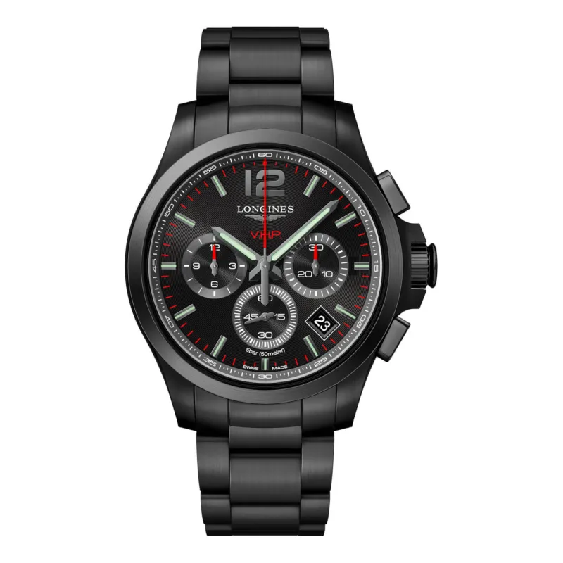 Orologio Conquest VHP L3.717.2.56.6 Crono Black 42mm Uomo Longines Orologio Conquest VHP L3.717.2.56.6 Crono Black 42mm Uomo Longines