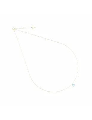Girocollo 18KT Cuore Azzurro Donna Maman et Sophie