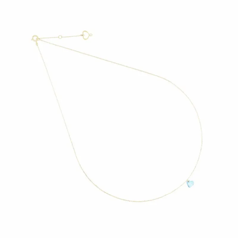 Girocollo 18KT Cuore Azzurro Donna Maman et Sophie