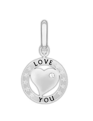 Charm Pendente Cuore Moneta Swarovski