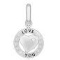 Charm Pendente Cuore Moneta Swarovski