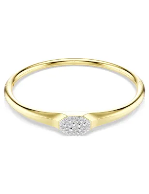 Bracciale rigido dorato Dextera taglio round mis.L Donna Swarovski