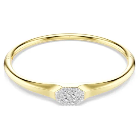 Bracciale rigido dorato Dextera taglio round mis.L Donna Swarovski