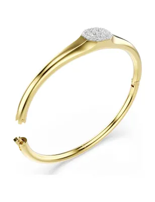 Bracciale rigido dorato Dextera taglio round mis.L Donna Swarovski
