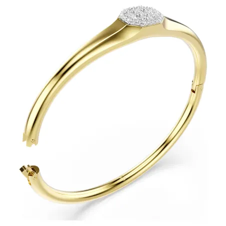 Bracciale rigido dorato Dextera taglio round mis.L Donna Swarovski
